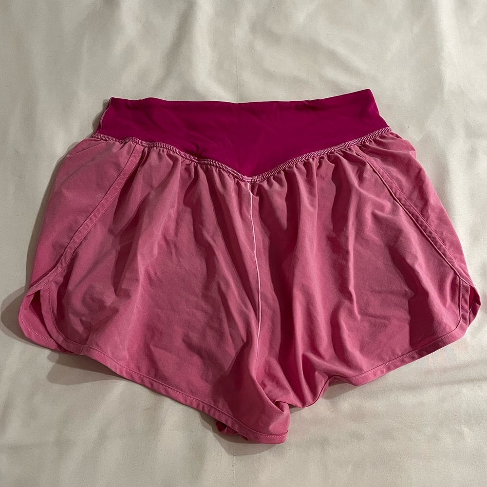 pink offline aerie nylon running shorts